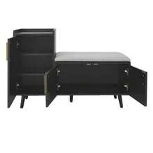 Shoe Cabinets - Black + Dark Walnut - View 8