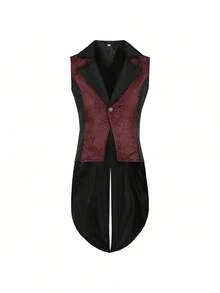 COS Mittelalterliches KostüHerrenbekleidung Retro Herrenweste Halloween Kostü, Rollenspiel KostüCosplay Kostü - Burgundy - View 5