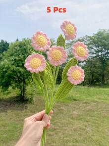 1/5/10/15/30 件装钩编雏菊，人造植物，房间装饰，秋季装饰，仿真花，植物，花园，桌面装饰 - 小雛菊 - 查看 17