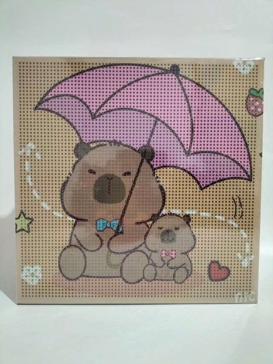 Kids Paint-By-Number Kits - 橙色雨傘 - 查看 1