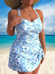 Fusanghua Plus Size Women's One-Piece One-Piece One-Piece Swimsuit - 彩色 - 查看 2