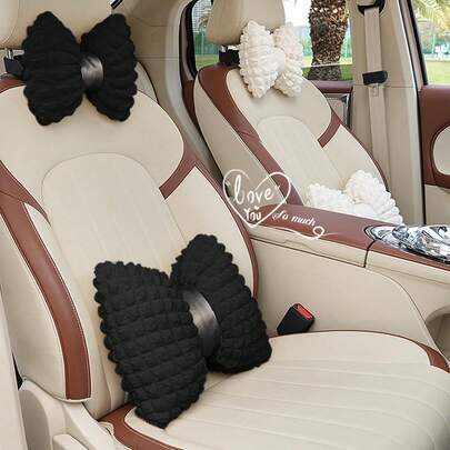 1pc Car Headrest Neck Pillow Foam Grid Car Seat Breathable Comfortable Pillow Car Interior Car Pillow Car Seat Cushion