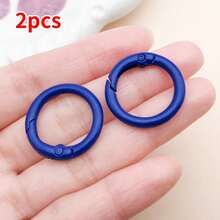 2pcs Mixed 24mm Round Spring Clasp Sets For DIY Bracelets, Necklaces & Earrings - Jewelry Making Supplies - Multicolor - View 25