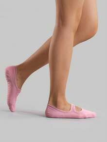 1 Pair Women Anti-Slip Yoga Socks, Invisible Sports Socks - Multicolor - View 3