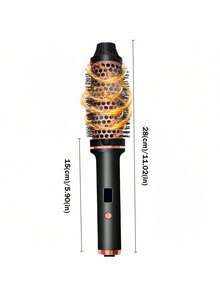 UKLISS Multifunctional Electric Curling Brush - Ceramic Heating Styling Brush Dual PTC Technology | Suitable For All Hair Types 220-240V | Perfect Holiday Gift For Women, Moms, Girlfriends - Black - View 5