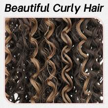24Inch Voluminous Curly Ponytail Extension – Ombre Brown Synthetic Clip-In Ponytail Hairpiece, Fluffy Bounce For Aesthetic, Perfect For Dates & Festivals - Multicolor - View 7