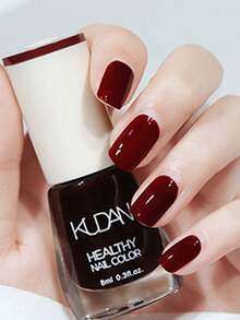 8毫升夏季透气指甲油，水性凝胶，持久耐用，无需紫外线灯，可剥离，快干，美白，流行颜色，适用于手指甲和脚趾甲 - 酒紅色 - 查看 7