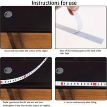 1 Stück selbstklebender Metalllineal-Maßband - Hochpräzise 10mm, ohne Laser, ideal für industrielle und wissenschaftliche Anwendungen, langanhaltend und einfach anzubringen, perfekt zum Messen von Längen, Breiten und Winkeln, Maßband, Werkzeug und Zubehör für Holzbearbeitung, Mini-Tischsäge, Baustellenwerkzeug, Edelstahl-Maßband - Selbstklebendes Maßband - Übersicht 9