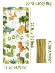 25/50/100 chiếc Túi Quà Khủng Long, Đồ Dùng Đóng Gói Quà Sinh Nhật Chủ Đề Khủng Long, Túi Quà Tặng, Bao Bì Quà, Bao Bì Nhà Bếp, Quà Tặng Tiệc, Quà Tặng Tiệc, Đồ Nhồi Quà Tiệc, Túi Kẹo, Túi Quà, Túi Sinh Nhật, Túi Mua Sắm, Túi Cưới, Đồ Dùng Tiệc Sinh Nhật, Trang Trí Sinh Nhật, Trang Trí Quà Tặng, Trang Trí Khủng Long - màu xanh lá - Xem 10