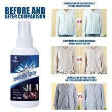 Removedor de Eletricidade Estática de Roupas, Spray Anti-Estático para Casa, Removedor de Rugas e Estática para Cabelo, Roupas, Interior de Carro, Cortinas, Sofá, Carpete, Animais de Estimação - Líquido - Visão 9
