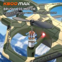 AXNEN K500 MAX 四轴飞行器无人机，特技飞行，360° 翻滚，气压定高，自动悬停，抗撞，易于操控的遥控滑翔机 - 万圣节/圣诞节礼物 - 彩色 - 查看 2