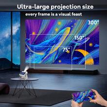 2026 New A10PRO Home Theater, Android Projector, Home Projector, High Definition Projector, Smart Home, Touch Projector, Native 1080P, Supports 4K. Wifi 6/5G, APP Function, Suitable For Office And Home Events. Perfect Birthday Gift, Home/Cinema Projector. - White - View 5
