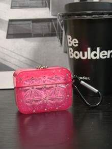 钻石图案水钻新款保护壳，带挂钩，兼容 Pro 2/ Pro 3，第一代/第二代 - 黑色 - 查看 3