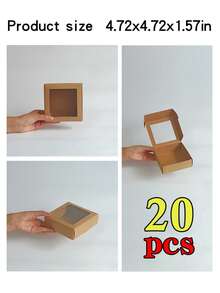 10/30pcs White Small Gift Boxes With Clear Window, Jewelry, Soap, Candy Boxes, Cardboard Packaging For Handmade Items, Decorative Flat Bulk Boxes, Suitable For Gifts, Crafts, Presents, Wedding Parties, Bridal Showers - Brown - View 37