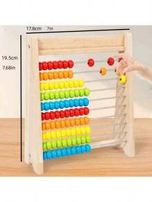 Arithmetic Operation Teaching Aids. Through Hands-On Practice, Enhance The Understanding Of Addition And Subtraction, Making Math Fun And Easy To Understand. An Excellent Gift Choice, Promoting Educational Games, And Turning Learning Into An Enjoyable Activity. Includes Number Cards From 0 To 100 And A Rhyme Table. - 1 PC Abacus - View 5