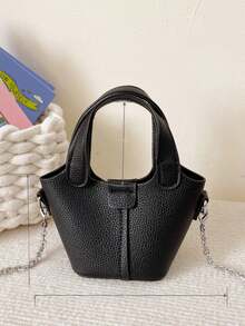 Girls' Fashion Handbag, New Simple Small Bag, PU Leather Personalized Small Bag, Holiday Gift, Crossbody Bag - Multicolor - View 7