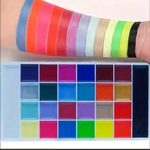 20 Colors Face Painting Kit, Oil-Based Body Paint Set With Full Tools, Vibrant Colors Suitable For Halloween, Christmas, Carnival Party, Performance, Sports Events, Cosplay - Multicolor - View 7