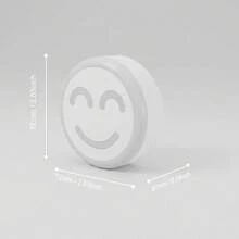 Đèn ngủ LED trắng ấm 0.5W với cảm biến thông minh, màu vàng ấm 2700K, thích hợp cho hành lang, phòng ngủ, phòng trẻ em, nhà bếp, cầu thang, thiết kế hình mặt cười (Lưu ý: Đèn ngủ này chỉ bật khi ánh sáng xung quanh đủ tối) - Phích cắm loại C của EU (220-240V) - Xem 4