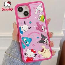SANRIO Ốp lưng điện thoại silicon Hello Kitty, Melody, Kuromi, tương thích với iPhone 13/14/15 Pro Max - Nhiều màu - Xem 4