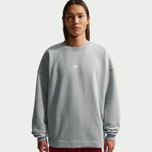 Nike Men's AS M NK CLUB FT OS CREW Knit Crewneck Sweatshirt IF0748-063 - Grey - View 1