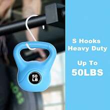 iGift - Paquete de 8 gancos bls de 6 pulgadas reentes con revestimiento de goideizante para colgar jeans plantas bolsos ropa ollas tazas toallas - Blanco - Ver 5