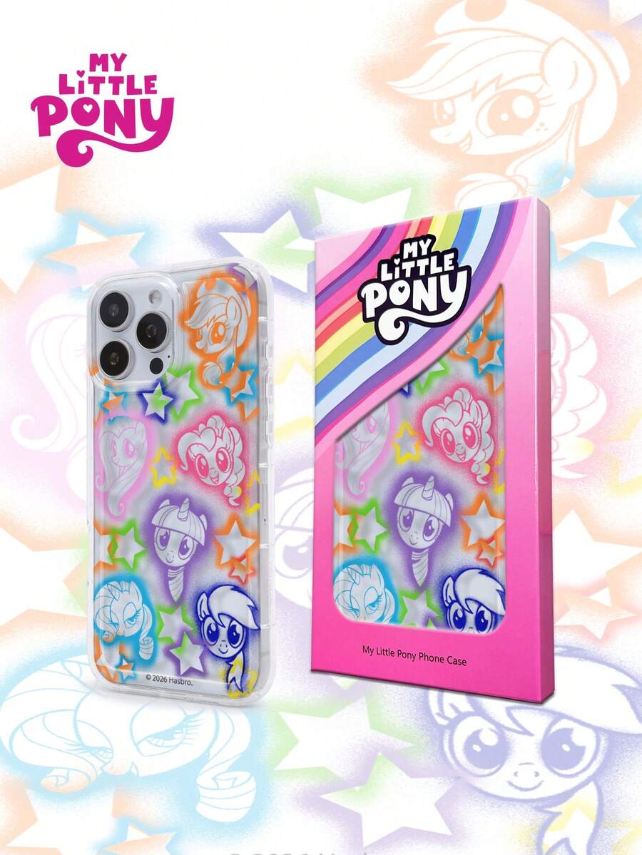 MY LITTLE PONY 1个奢华优雅的小马宝莉主题透明气垫手机壳，官方授权产品，兼容 16/16 Pro/16 Plus/16 Pro Max、17/17 Pro/17 Pro Max、15/15 Pro/15 Plus/15 Pro Max、14/14 Plus/14 Pro Max、13/13 Pro/13 Pro Max、12/11/X/XR/XS Max、Galaxy S25 Ultra、S24 FE、S23 Plus、S22、S21、S20 FE，一款可爱的圣诞节智能手机保护套。 - 無色 - 查看 1