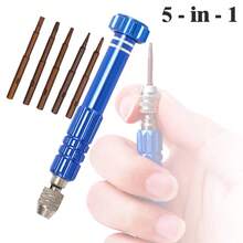 5合1精密螺丝刀套装，眼镜维修工具包（Torx 5~T6，+1.5，-1.5，星形0.8），带迷你钥匙扣螺丝刀，适用于眼镜、手机、电子产品、手表、笔记本电脑、珠宝等。 - 5合1螺絲起子 - 查看 2