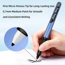 0.7毫米直写式液体墨水走珠笔，出墨流畅稳定，墨水容量大，最长可达700米，墨水视窗，可更换笔芯，适用于办公室、学校和商务用途的签名笔 - 套裝 - 查看 2