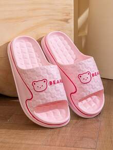 Summer New Bear Printed Slippers, Unisex Sandals, Multi-Color Options, Men's Large Size Slippers, EVA Women's Indoor Slippers, Simple Design, Soft And Comfortable Soles, Silent Walking, Suitable For Bathroom, Home, Dormitory Or Office Wear, Suitable For All Seasons - Women's Slippers - View 13