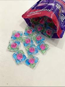 100/30/5 cápsulas nuevas de detergente para la ropa, fórmula 5 en 1: eliminación de manchas, desinfección, eliminación de ácaros del polvo, fragancia duradera - Líquido - Ver 5