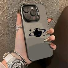 Planet Design Slim Phone Case It Is Compatible With IPhone 17/16/15/14/13/12/124 Pro Max/Pro/Plus Models. It Features A Stylish And Minimalist Design And Provides Shockproof And Abrasion-Resistant Protection. - Black - View 2