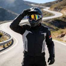 Gafas de Motocicleta Todoterreno Premium con Lente Antivaho de Doble Capa, Almohadilla de Nariz Desmontable - A Prueba de Viento y Golpes para Ciclismo, Esquí y Motocross, Alta Calidad, Protección - B - Ver 8