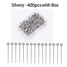 100/200/400/600pcs Sewing Needles Set, With Faux Pearl Head, Straight Quilting Needles, Multi-Color Ball Head Needles, With Hanging Plastic Storage Box, Suitable For DIY Sewing Crafts, Garment Making, Jewelry Decoration And Fabric Making. - Multicolor - View 21