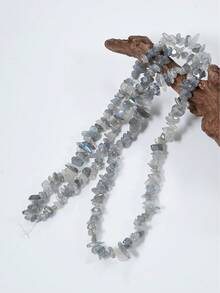 1 Strand Natural Gravel Stone Crystal Chips Beads Irregularity Gemstone Jasper Freeform Chip Nugget Beads, Sunstone, Fluorite, Amethyst Healing Energy Loose Beads DIY Jewelry Making For Necklace Earrings Bracelets Jewelry - Multicolor - View 14
