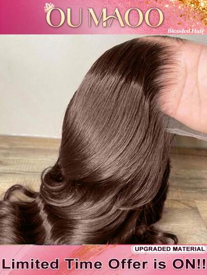 13x4 13x6 5x5HD Transparent Lace Front Wig Brazilian Virgin Blended Hair Body Wave 8-34 Inch - 200% High Density Pre-Plucked With Baby Hair Glueless Wig For Women, Chocolate Brown, Breathable & Realistic Scalp, No Glue Easy To Wear, Versatile Style For Daily & Party Occasions