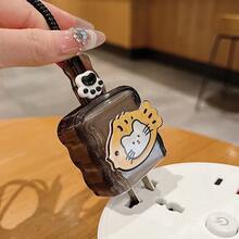 5个可爱猫鱼图案20W USB充电器头保护套，线缆保护套 - 無色 - 查看 2