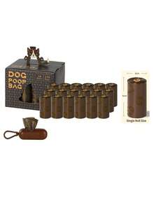 Coffee Scented Outdoor Dog Walking Poop Bag Refill, Thick Leak-Proof Pet Waste Dispenser, Material - Brown - View 9