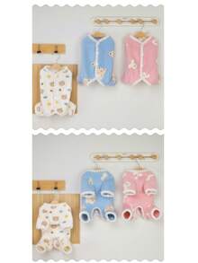 1pc Soft & Warm Dog Pajamas - Simple Design, Multi-Color Options, Comfortable Sleepwear & Cold Weather Clothing - Multicolor - View 5