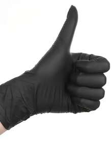 100/50/2 đôi găng tay nitrile đen, không bột, không latex, không gây dị ứng, găng tay nitrile dùng một lần cho nhà bếp - nhiều màu - Xem 4