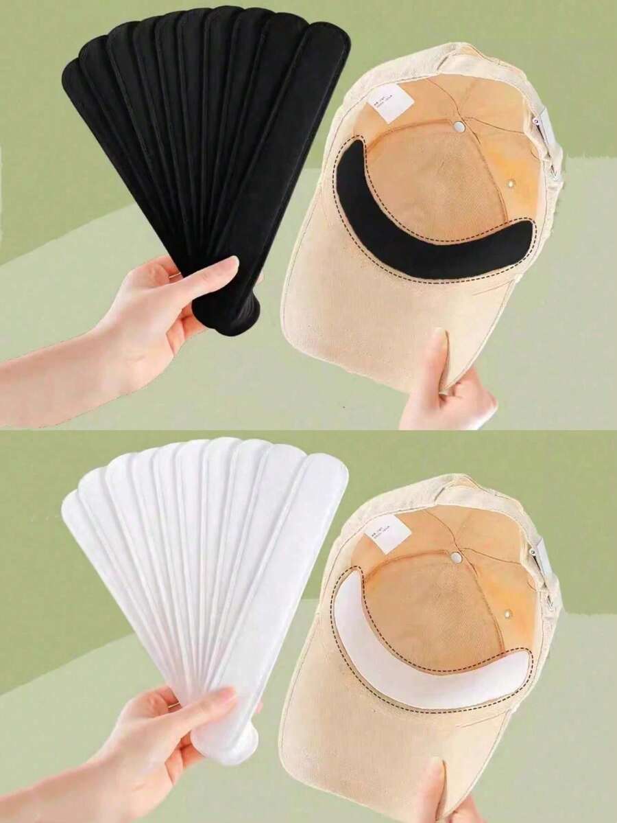 10/30pcs Disposable Cap Sweatband, Absorbent Cap Pads, Anti-Stain Baseball Cap Stickers Boy Valentine Heart Women's Valentine