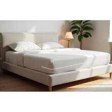 Double Gel Knit Mattress Cover With Zipper - 白色 - 查看 14