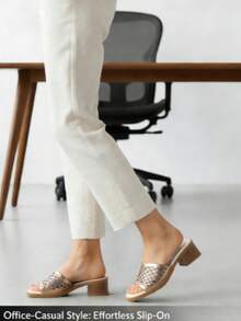Summer Breathable Mesh Sandals, Minimalist & Fashionable | Comfortable & Sturdy | Non-Slip & Durable, Suitable For Daily Casual Wear, Commuting And Attending Parties - Champagne - View 6