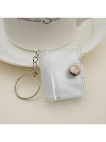 20个1英寸迷你亮白色相册钥匙扣，简约优雅学生Votpull相册 - 透明1件 - 查看 3