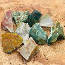 Natural Ocean Jasper Rough Stones, Crystal Gift, Mineral Specimen, Home Decor, Boho Style, Ideal For Spring Festival, Valentine's Day, Mother's Day - Multicolor - View 7