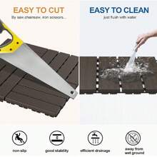 9 piezas de baldosas para terraza de 11,8 x 11,8 pulgadas, Baldosas de plástico para todo tipo de clima, para el patio trasero, terraza, pórtico, alberca, balcón - A - Ver 7