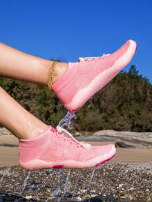 New Kids/Unisex Beach Hiking Fitness Swimming Water Shoes, Lightweight Quick-Dry Barefoot Aqua Socks For Outdoor Activities Like Trekking, Climbing, Surfing, Rafting, Fishing, Suitable For Men And Women - Pink - View 19