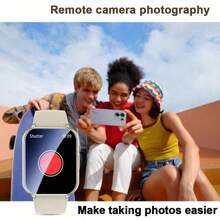 New Smart Watch, Compatible With IOS/Android, 1ATM Waterproof, Supports Pedometer, Wireless Calling, Notification Alerts, 100+ Sports Modes, AI Voice Assistant, Split Screen Display, Calculator, Fashionable Design, Customizable Watch Faces, Suitable For Men And Women, Great Valentine's Day Gift - Multicolor - View 4