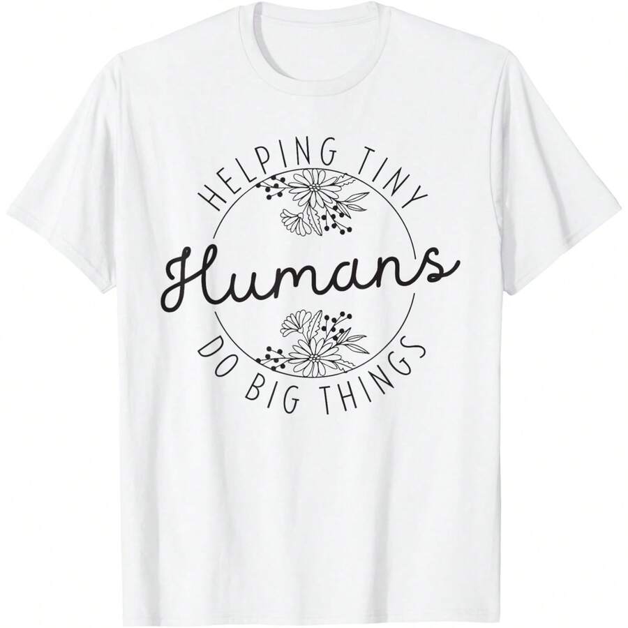 Helping Tiny Humans Do Big Things Kindergarten Teacher Women T-Shirt - 白色 3 - 查看 1