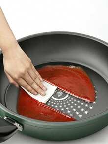 Sartén Plana Antiadherente Verde para Cocina,Sartén Multiuso sin Tapa para Mariscos, Huevos y Panqueques,Cacerola Ligera de Calentamiento Uniforme para Uso Diario en el Hogar - 24CM Verde - Ver 9