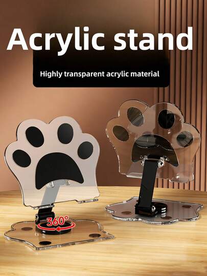 Cute Cat Paw Foldable Phone Stand, Suitable For Desk, Rounded Top, Office And Video Watching. Compatible With Smartphones And Tablets, Strong Load-Bearing Capacity, Perfect Gift For Birthday, Family And Friends